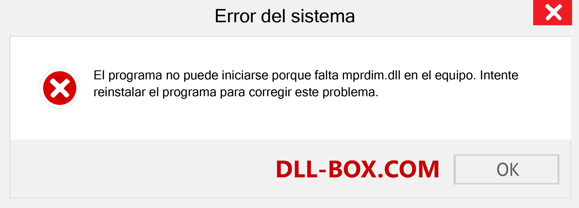 ¿Falta el archivo mprdim.dll ?. Descargar para Windows 7, 8, 10 - Corregir mprdim dll Missing Error en Windows, fotos, imágenes