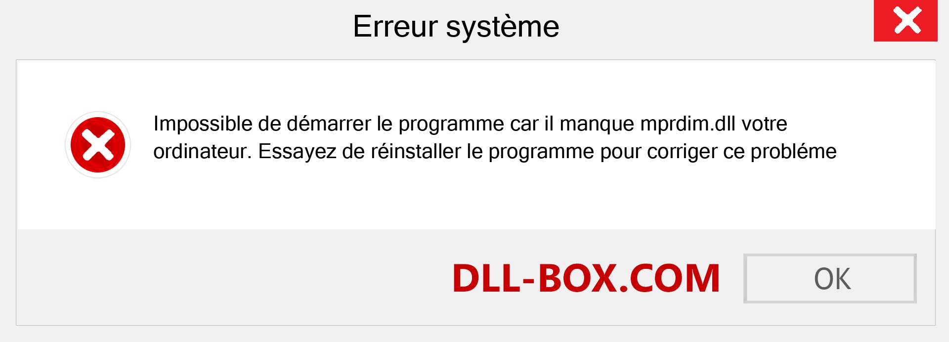 Le fichier mprdim.dll est manquant ?. Télécharger pour Windows 7, 8, 10 - Correction de l'erreur manquante mprdim dll sur Windows, photos, images